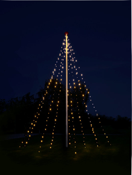 Lyskæde Basis til flagstang 300 LED 7 + 2 meter